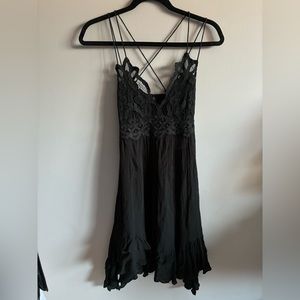 Black free people Adella Slip dress